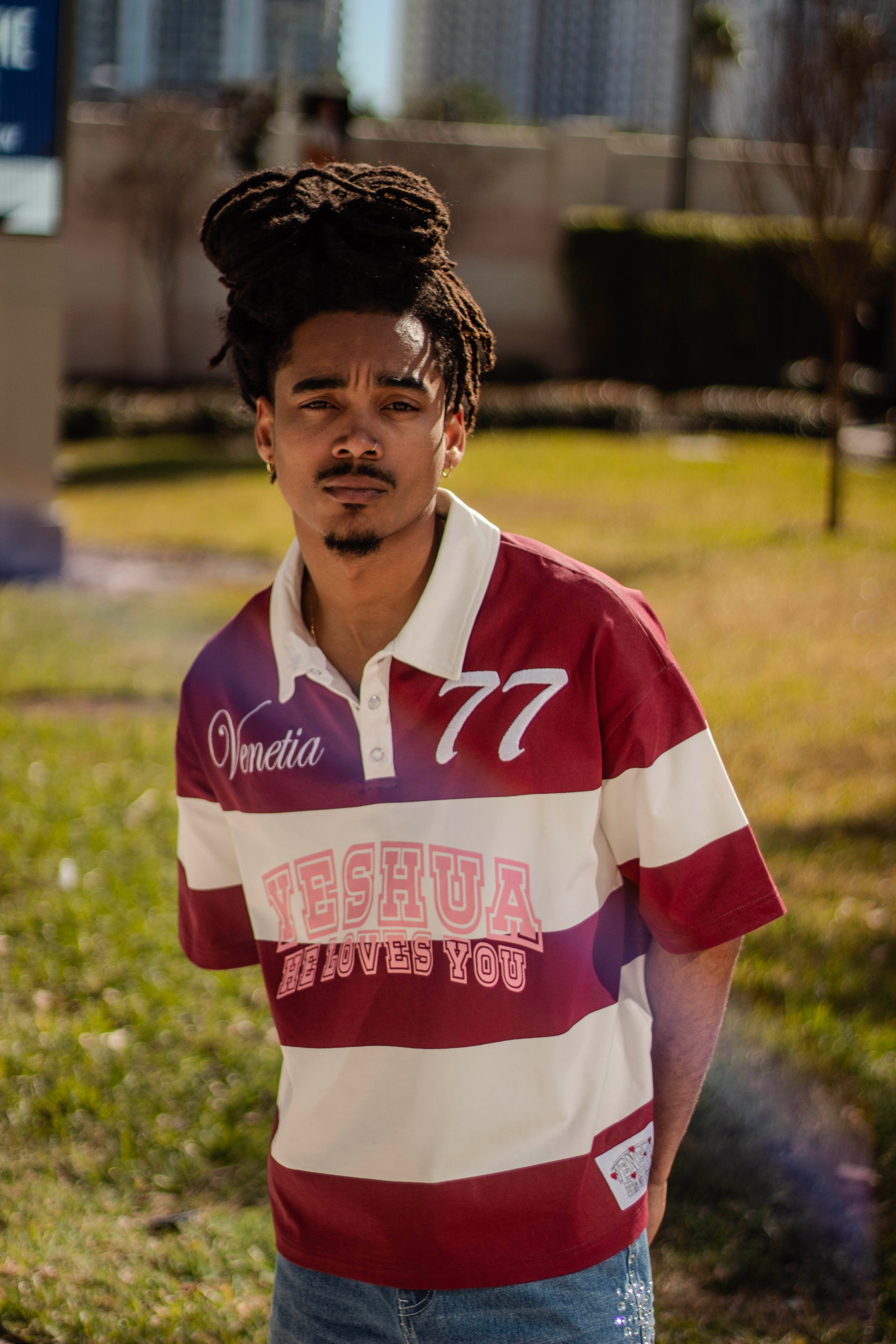 "He Loves you" Rugby Polo (Maroon)